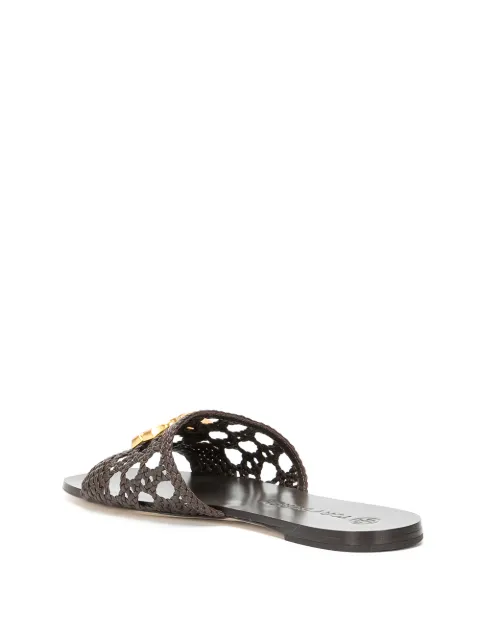 tory burch eleanor woven flat slide