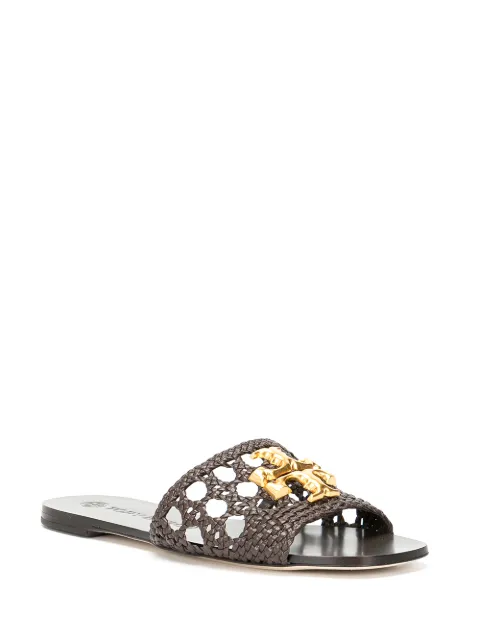 tory burch eleanor woven flat slide