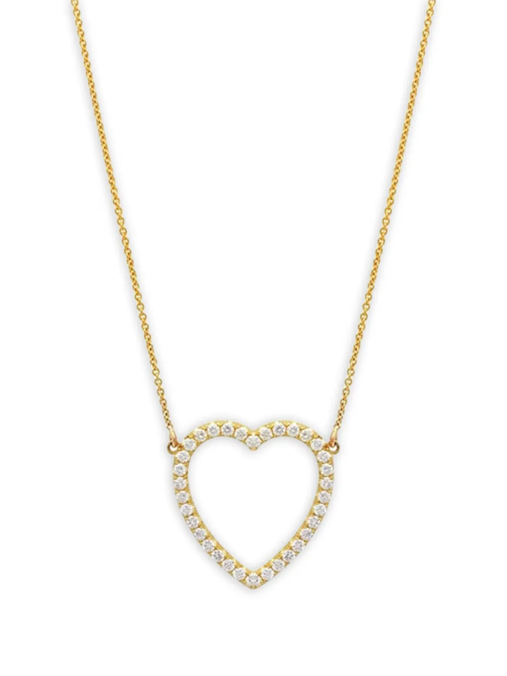 Jennifer Meyer 18K yellow gold Open Heart diamonds necklace | Gold | Image 1