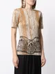 Paco Rabanne metallic threading jacquard T-shirt