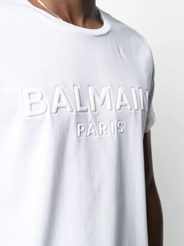 balmain embossed t shirt