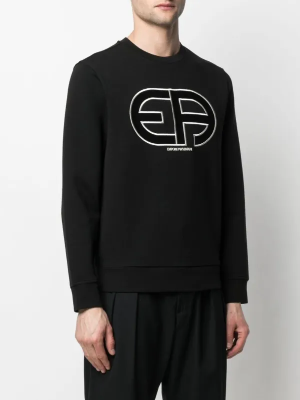 emporio armani embroidered sweatshirt
