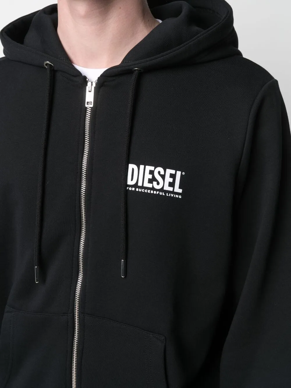 фото Diesel худи на молнии с логотипом