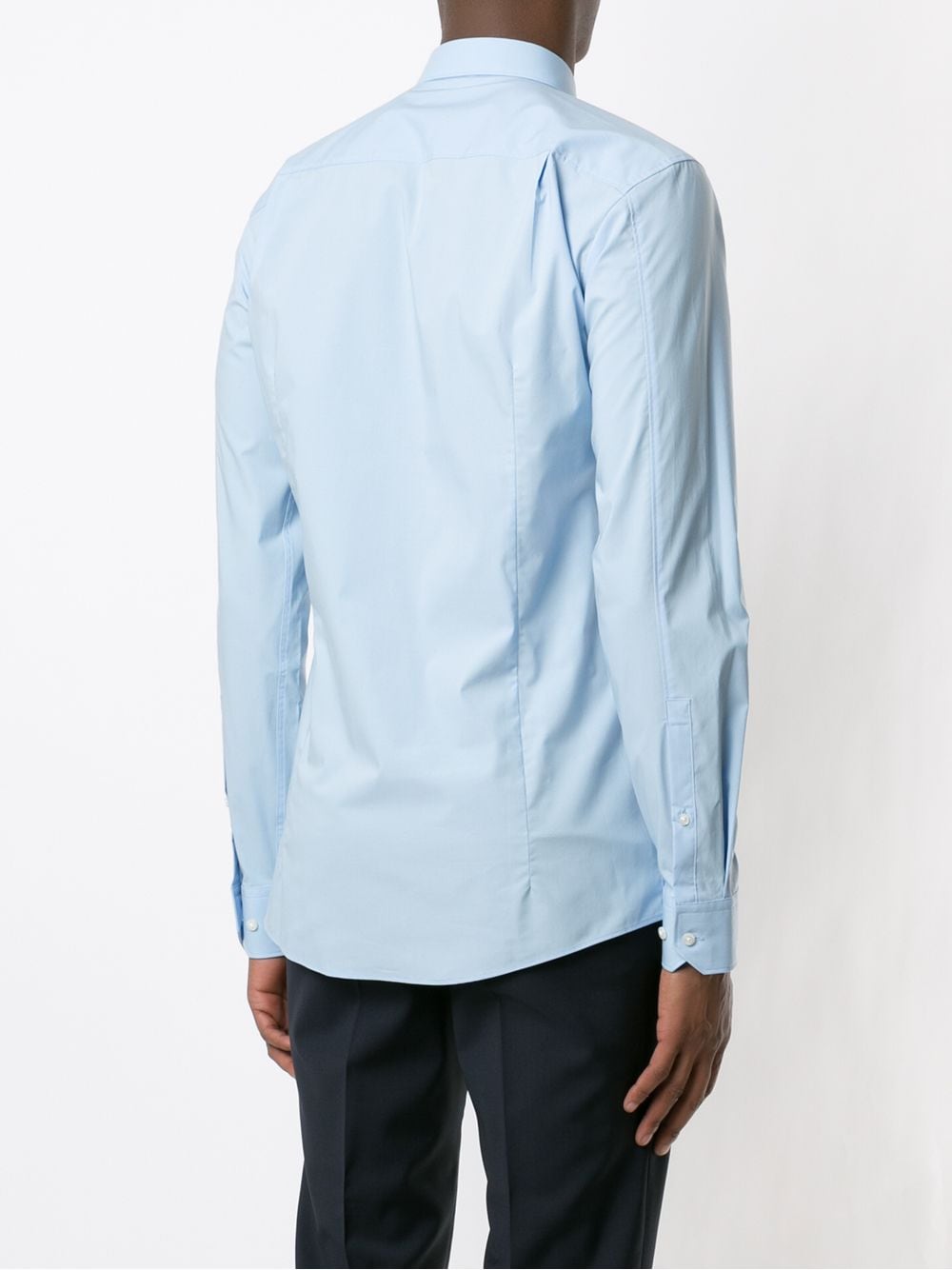 Shop Hugo Slim-cut Poplin Shirt In Blue