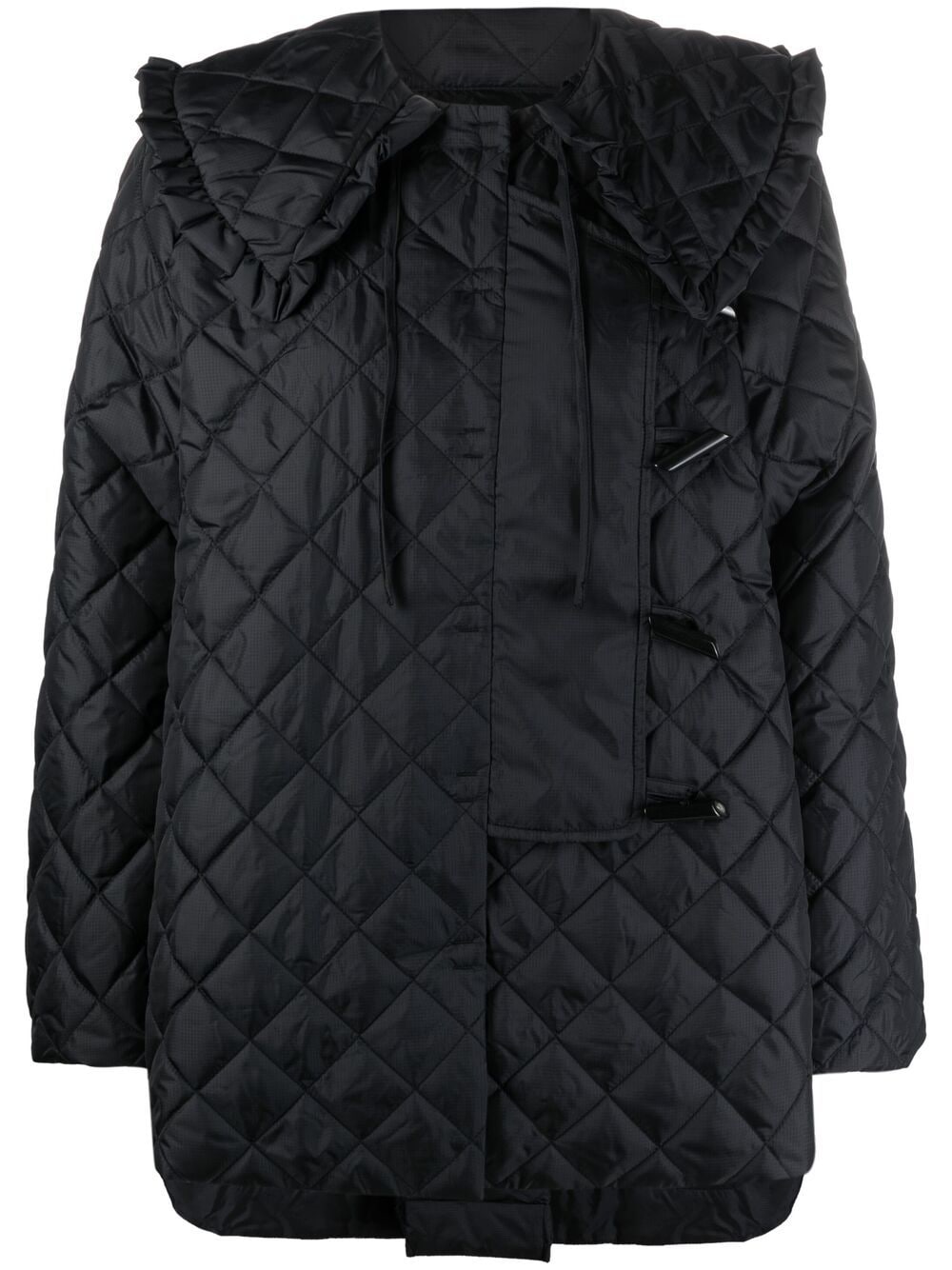 GANNI COLLARED QUILTED JACKET