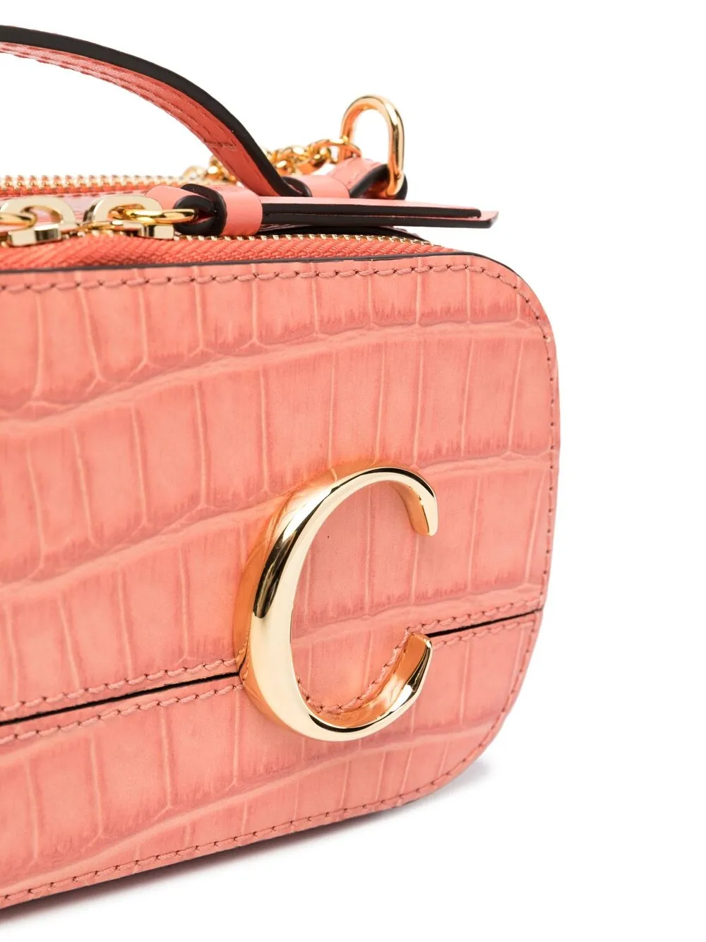 фото Chloé мини-сумка vanity с металлическим логотипом