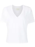 LouLou de Saison V-neck cotton T-Shirt - White