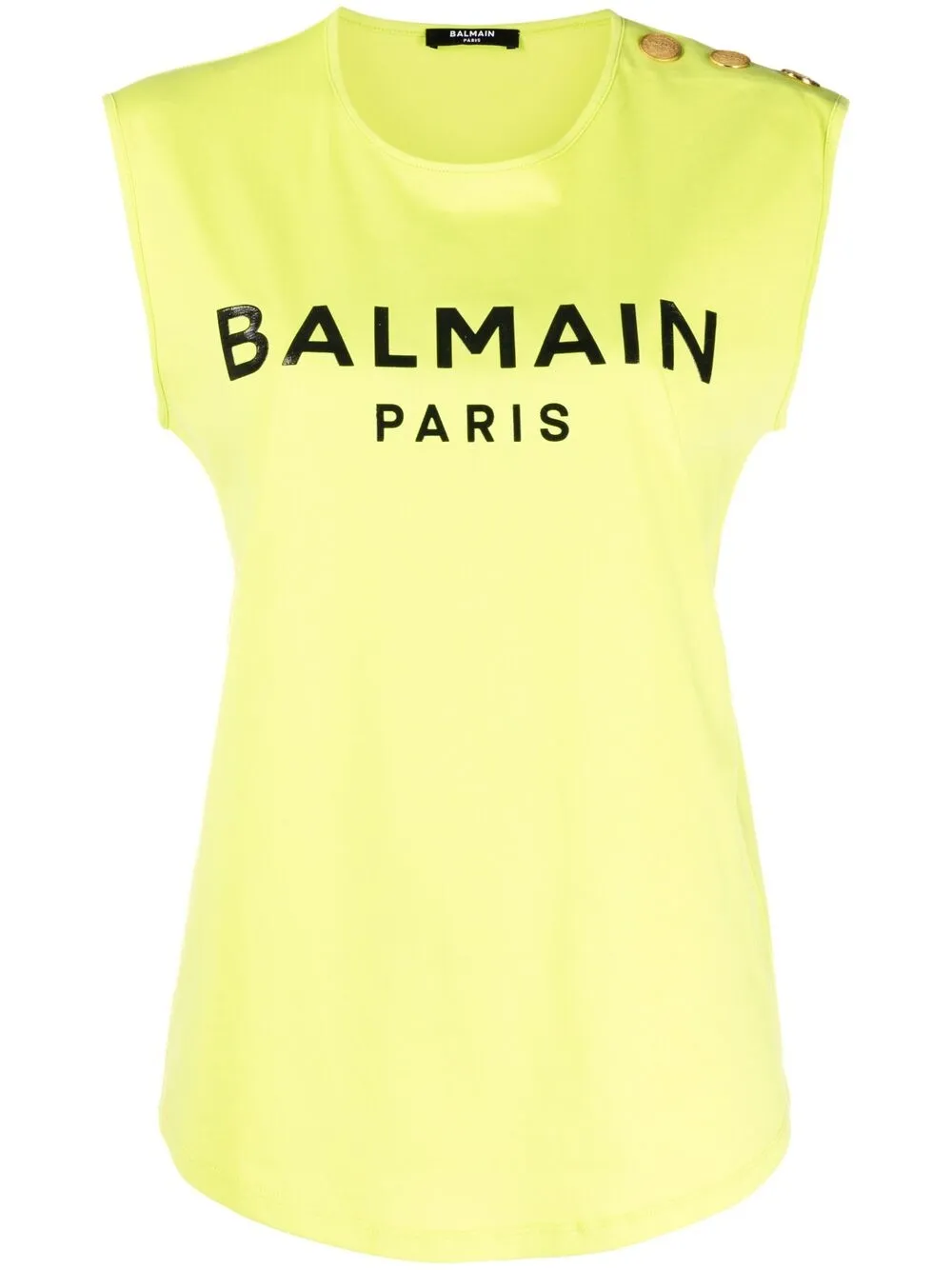 Balmain Logo印花背心 In Green