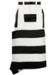 Image 1 of sacai striped asymmetric-hem skirt