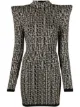 Image 1 of Balmain motif-print long-sleeve dress