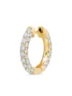 Image 2 of graziela 18kt yellow gold diamond 3 sided hoop earrings