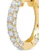 graziela 18kt yellow gold diamond 3 sided hoop earrings