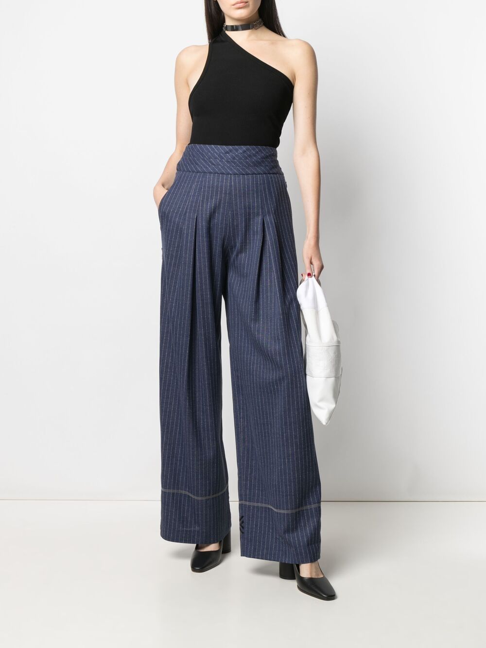 Shop Koché flared pinstripe trousers with Express Delivery - FARFETCH