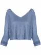 Image 1 of Antonella Rizza lurex-detail long-sleeve crop top