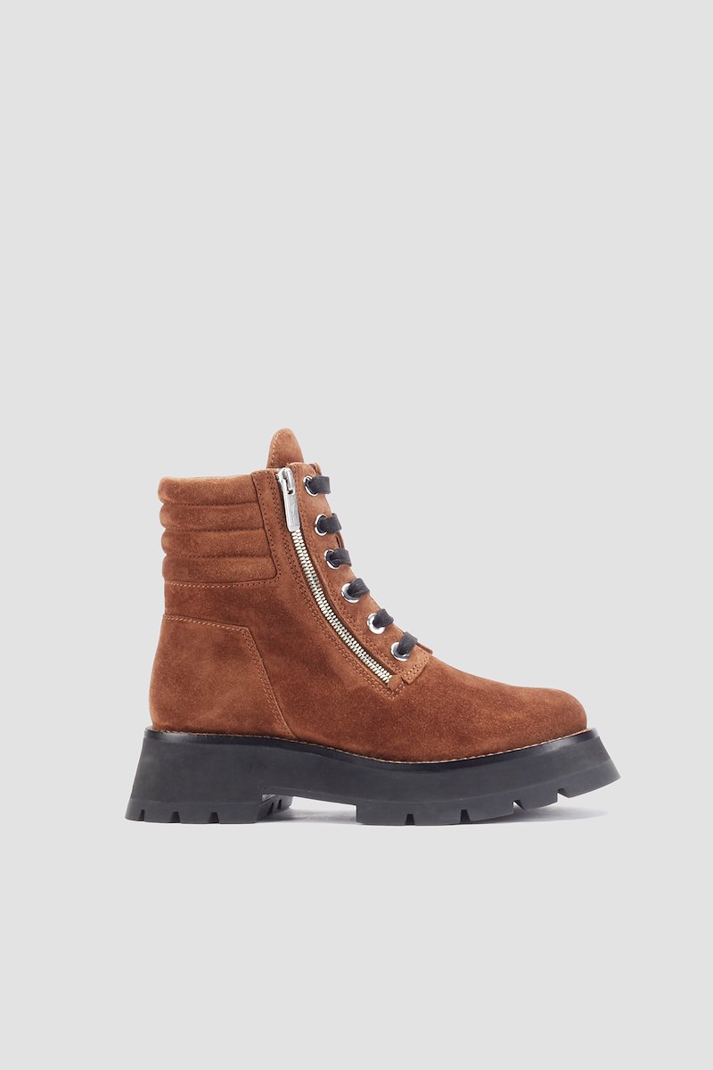 Kate Lug Sole Double Zip Boot-brown #0 Kate Lug Sole Double Zip Boot, null- 0
