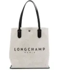 Longchamp logo-print canvas tote - Neutrals