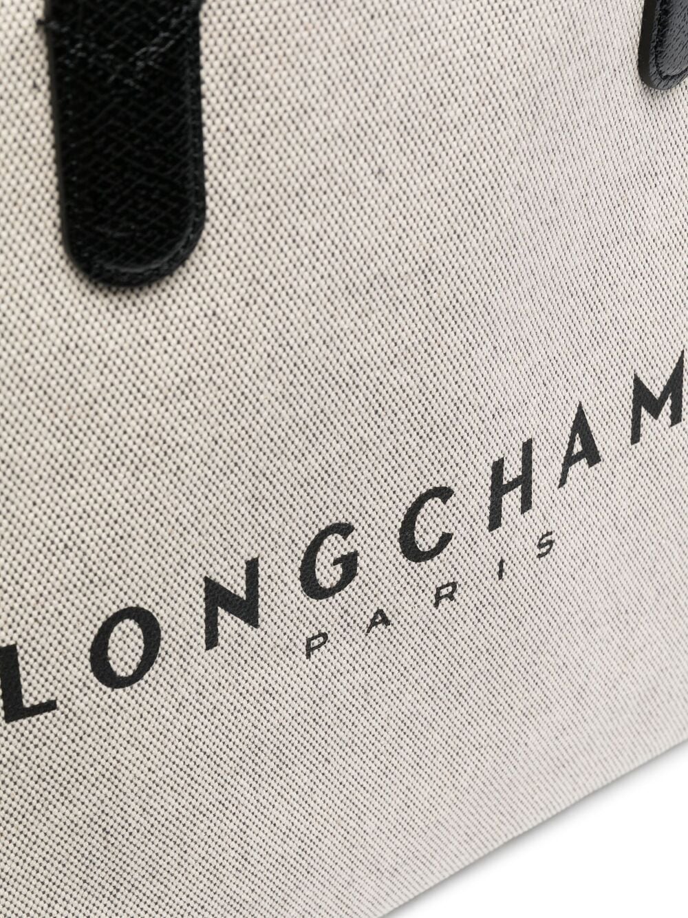 Shop Longchamp Logo-print Canvas Tote In Neutrals