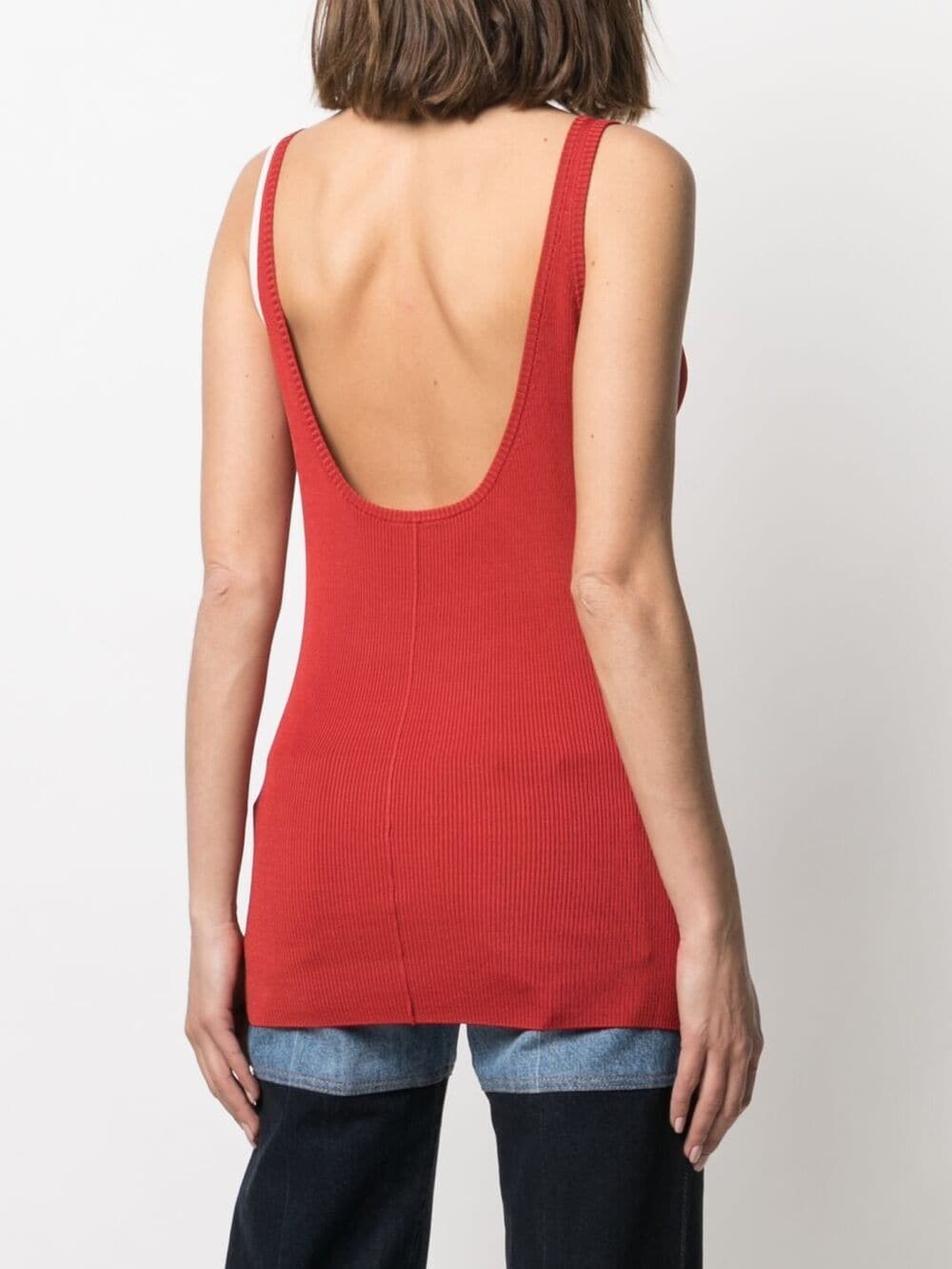 Shop Peter Do Maggie Knitted Tank Top In Red