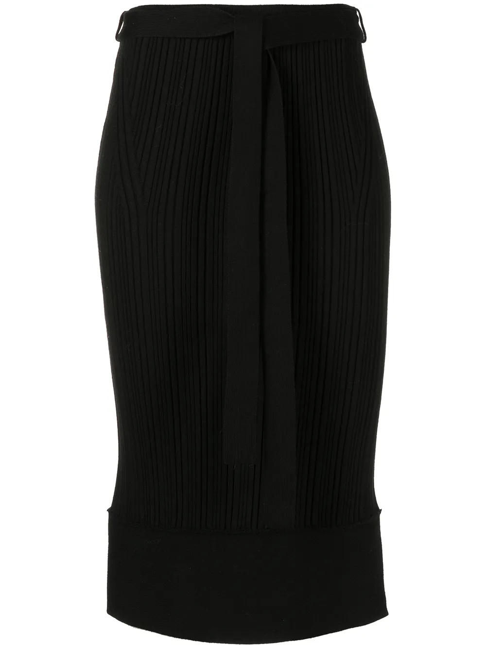 3.1 Phillip Lim ribbed-knit tied-waist skirt – Black