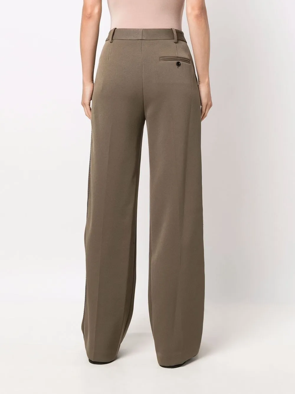 3.1 Phillip Lim Wide-leg Side-stripe Trousers In Brown