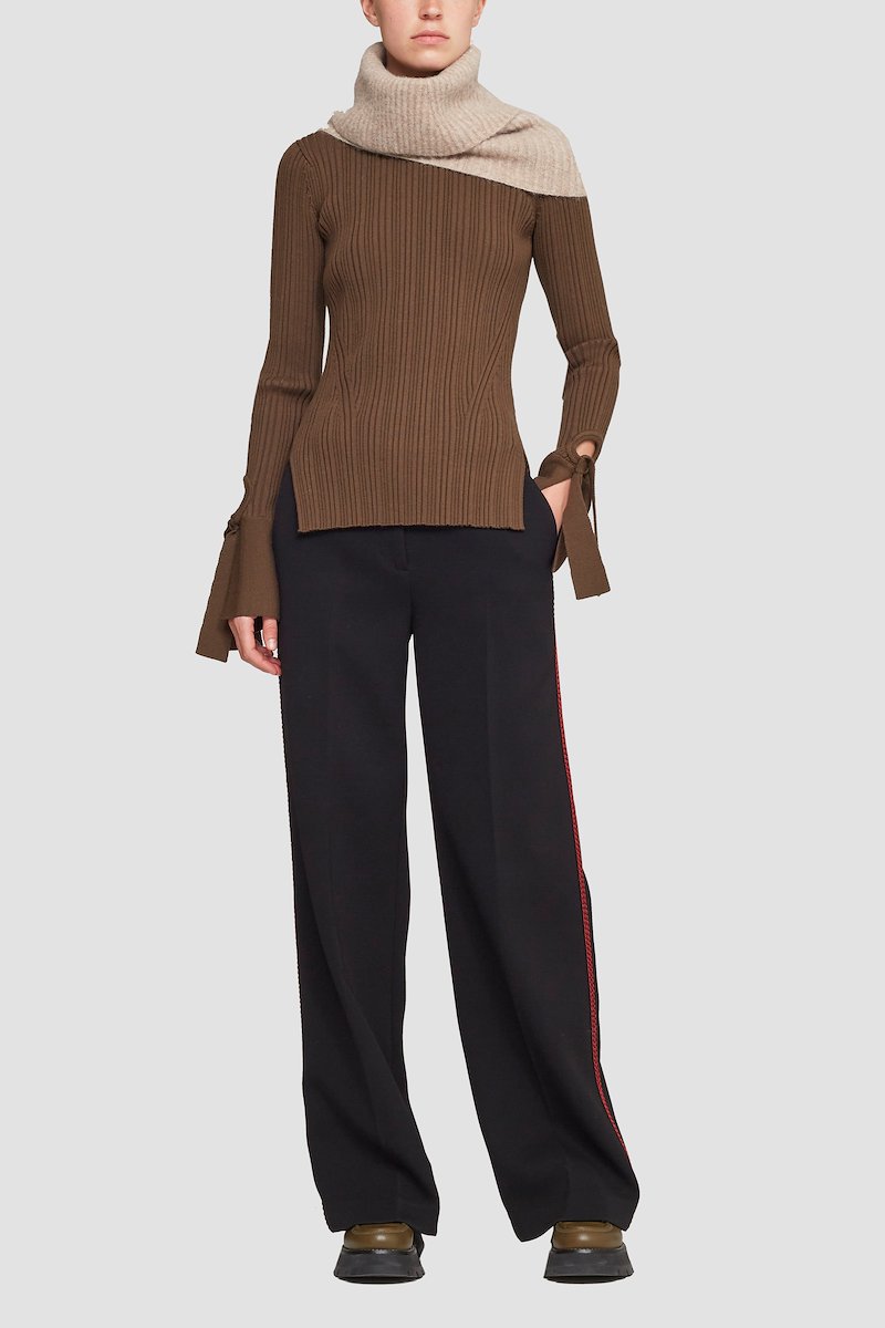 Ribbed Knit Snood-neutrals #1 Ribbed Knit Snood, null- 1