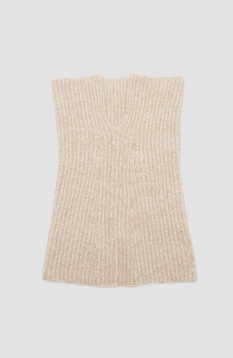Ribbed Knit Snood-neutrals #0 Ribbed Knit Snood, null- 2