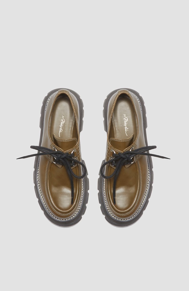 Kate Lug Sole Oxford-green #1 Kate Lug Sole Oxford, Dark olive Natural (other)->Rubber Kate Lug Sole Oxford from 3.1 Phillip Lim. - 3