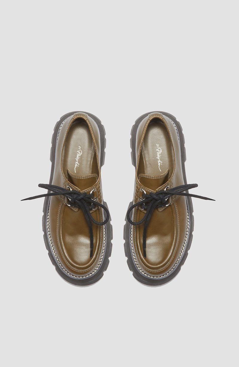 Kate Lug Sole Oxford in green | 3.1 Phillip Lim Official Site