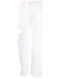 Peter Do Combo high-rise straight jeans - White