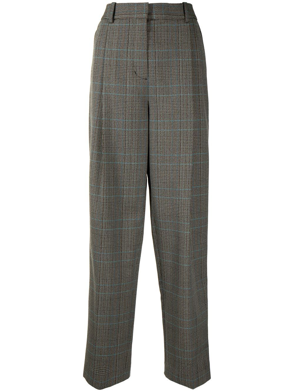 

3.1 Phillip Lim high-waist checked trousers - Grey