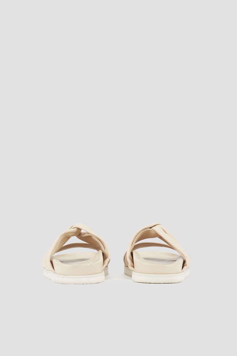 Twisted Pool Slide-neutrals #0 Twisted Pool Slide, Almond twist-detail open-toe slides from 3.1 PHILLIP LIM featuring twist detailing, open toe, slip-on style and flat sole.- 2