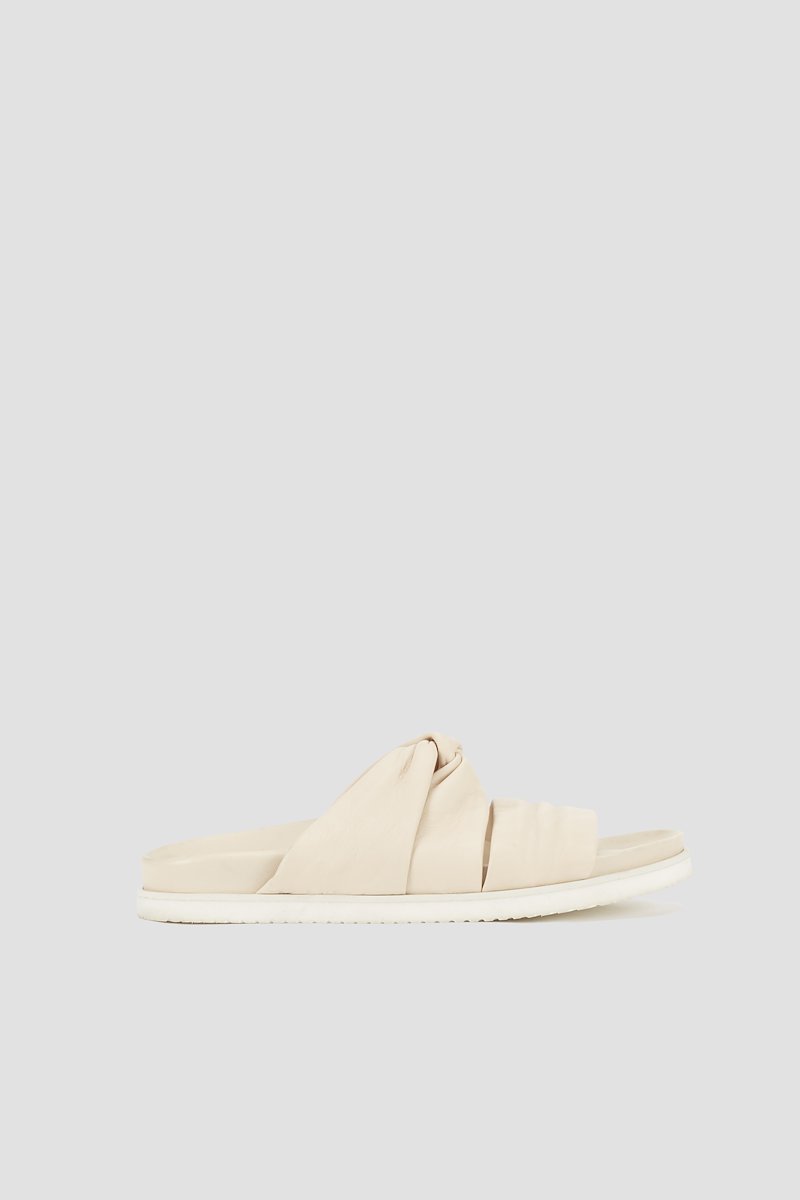 Twisted Pool Slide-neutrals #0 Twisted Pool Slide, Almond twist-detail open-toe slides from 3.1 PHILLIP LIM featuring twist detailing, open toe, slip-on style and flat sole.- 0