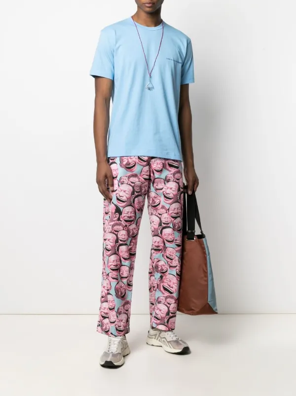 Shirt all-over face print trousers 