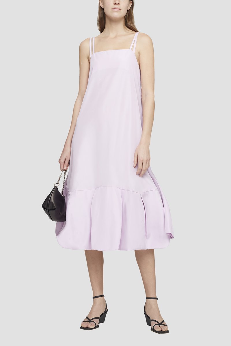 Multi Strap A-Line Taffeta Dress-pink #0 Multi Strap A-Line Taffeta Dress, Lavender square-neck sleeveless dress from 3.1 PHILLIP LIM featuring square neck, sleeveless, rear tie fastening, ruffle hem and tonal design.- 2