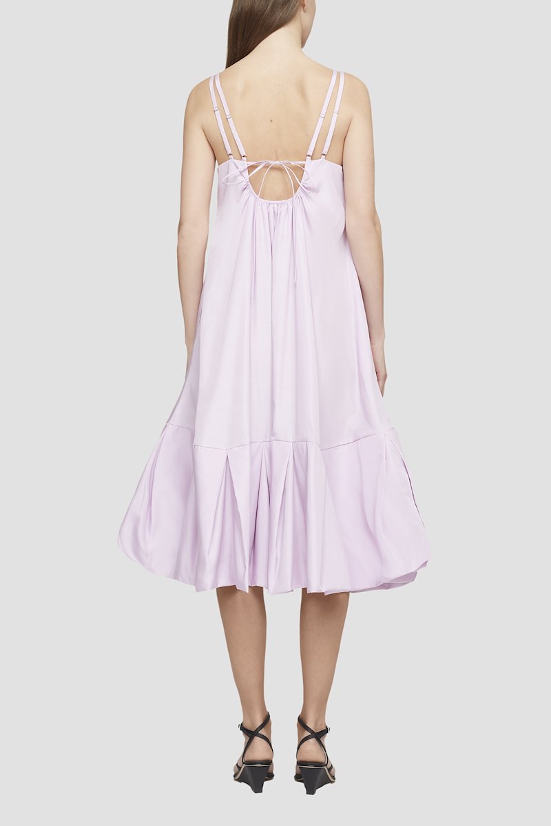 Multi Strap A-Line Taffeta Dress-pink #0 Multi Strap A-Line Taffeta Dress, Lavender square-neck sleeveless dress from 3.1 PHILLIP LIM featuring square neck, sleeveless, rear tie fastening, ruffle hem and tonal design.- 4