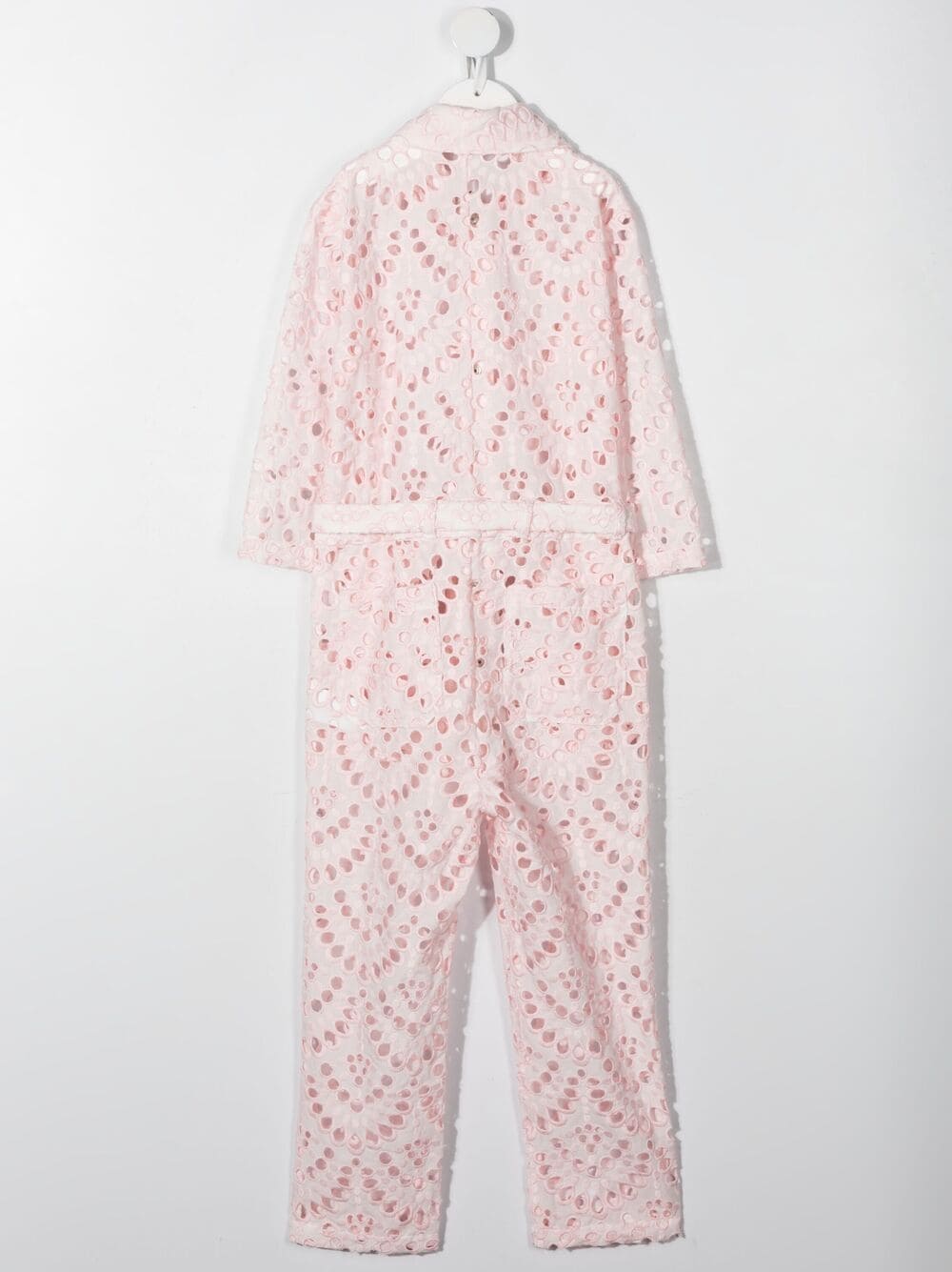 Shop Caroline Bosmans Perforated-design Playsuit In Pink