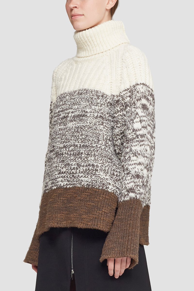 Chunky Knit Long Sleeve Turtleneck Sweater-multicolour #0 Chunky Knit Long Sleeve Turtleneck Sweater, Multicolour wool ribbed-knit roll-neck jumper from 3.1 PHILLIP LIM featuring chunky ribbed knit, roll neck, long sleeves and straight hem.- 2