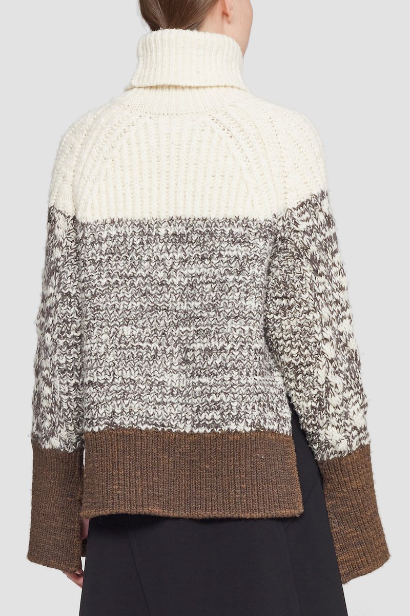 Chunky Knit Long Sleeve Turtleneck Sweater-multicolour #1 Chunky Knit Long Sleeve Turtleneck Sweater, Multicolour wool ribbed-knit roll-neck jumper from 3.1 PHILLIP LIM featuring chunky ribbed knit, roll neck, long sleeves and straight hem.- 3