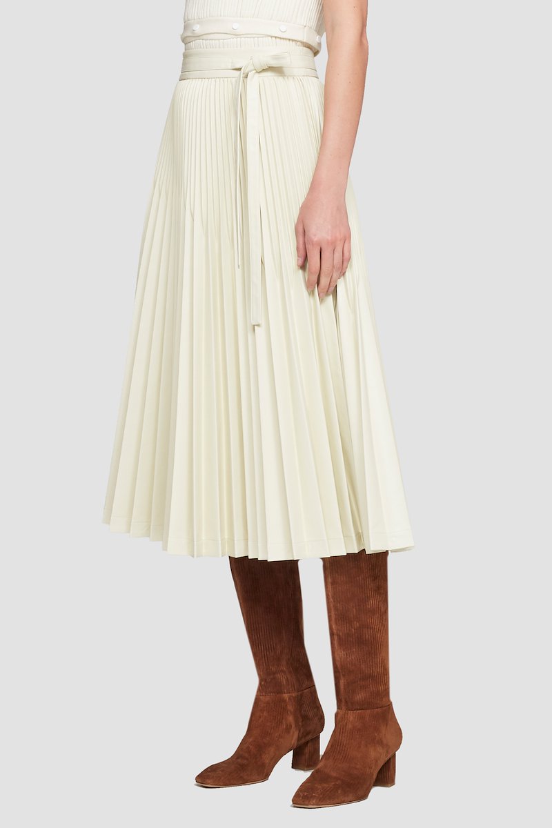 Leather Alternative Sunburst Pleated Skirt-white #0 Leather Alternative Sunburst Pleated Skirt, EGGSHELL Synthetic->Polypropylene Leather Alternative Sunburst Pleated Skirt from 3.1 Phillip Lim. - 4