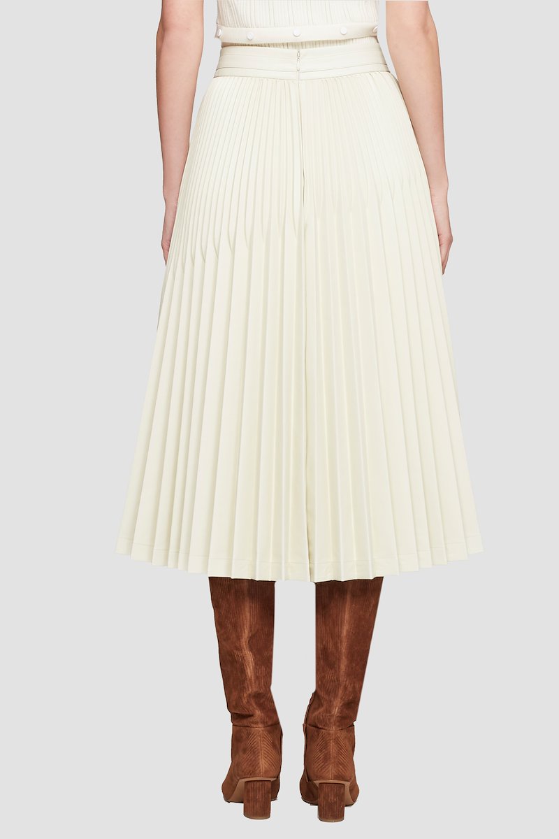Leather Alternative Sunburst Pleated Skirt-white #1 Leather Alternative Sunburst Pleated Skirt, EGGSHELL Synthetic->Polypropylene Leather Alternative Sunburst Pleated Skirt from 3.1 Phillip Lim. - 5