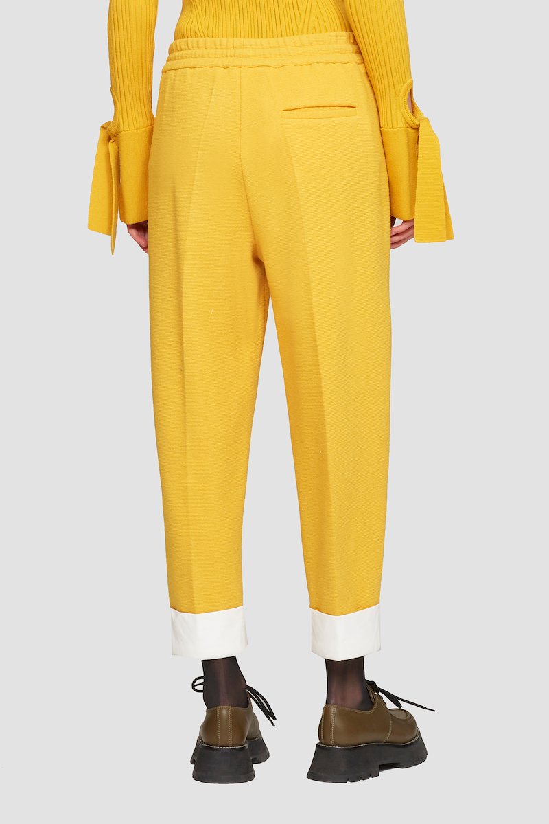 Utility Tie-Waist Cropped Trouser-yellow #1 Utility Tie-Waist Cropped Trouser, null- 3