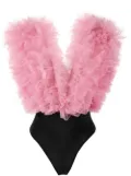 Alchemy x Lia Aram ruffled sleeveless bodysuit - Pink