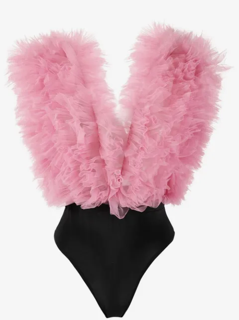 Alchemy x Lia Aram ruffled sleeveless bodysuit