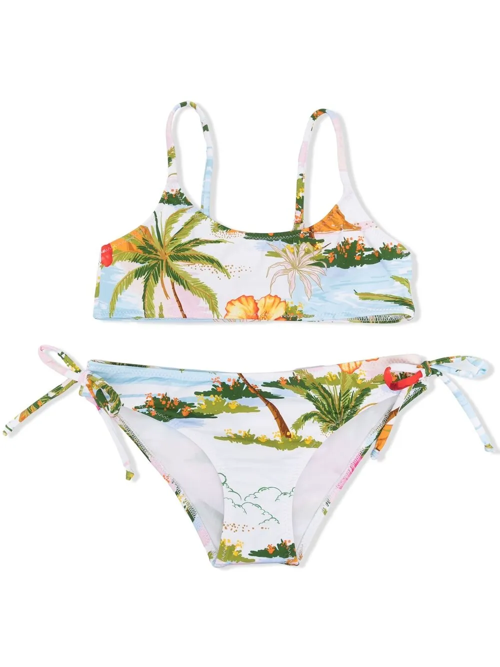 MC2 Saint Barth Kids Bikini met print Blauw