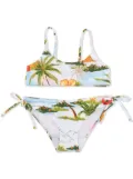 MC2 Saint Barth Kids Jaiden lagoon-print bikini set - Blue