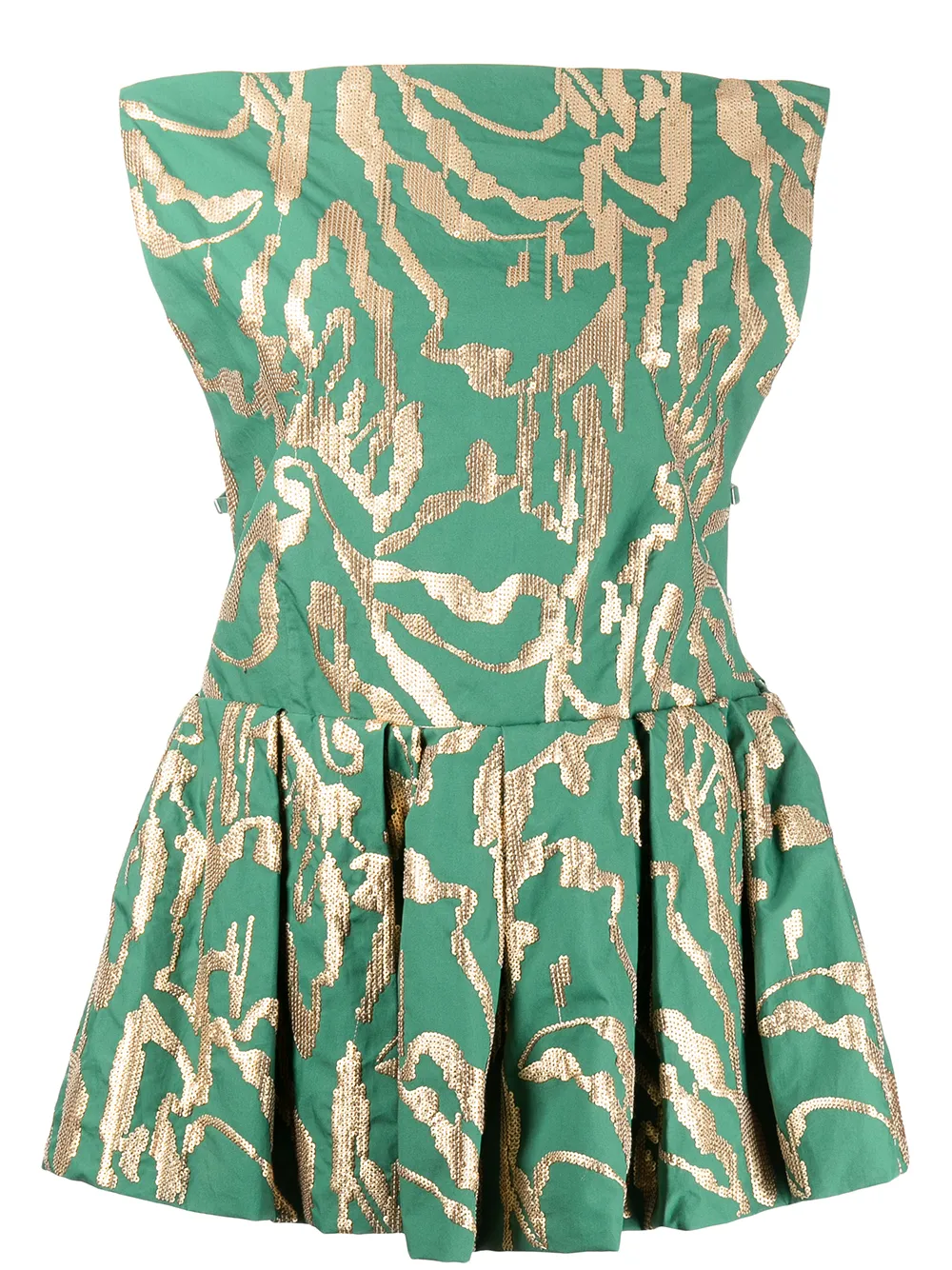 

3.1 Phillip Lim strap-detail abstract-print top - Green
