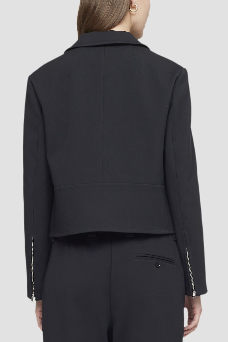 Cropped Suit Jacket-black #1 Cropped Suit Jacket, null- 5