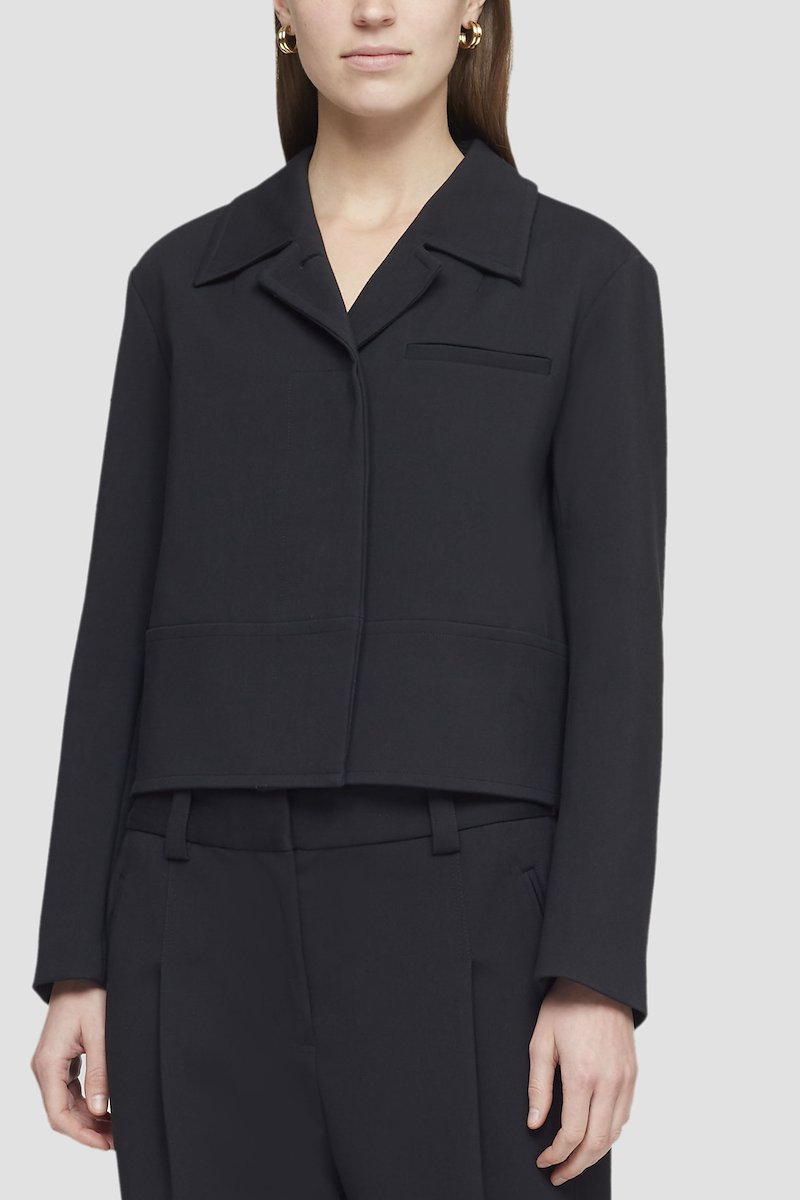 Cropped Suit Jacket-black #1 Cropped Suit Jacket, null- 3