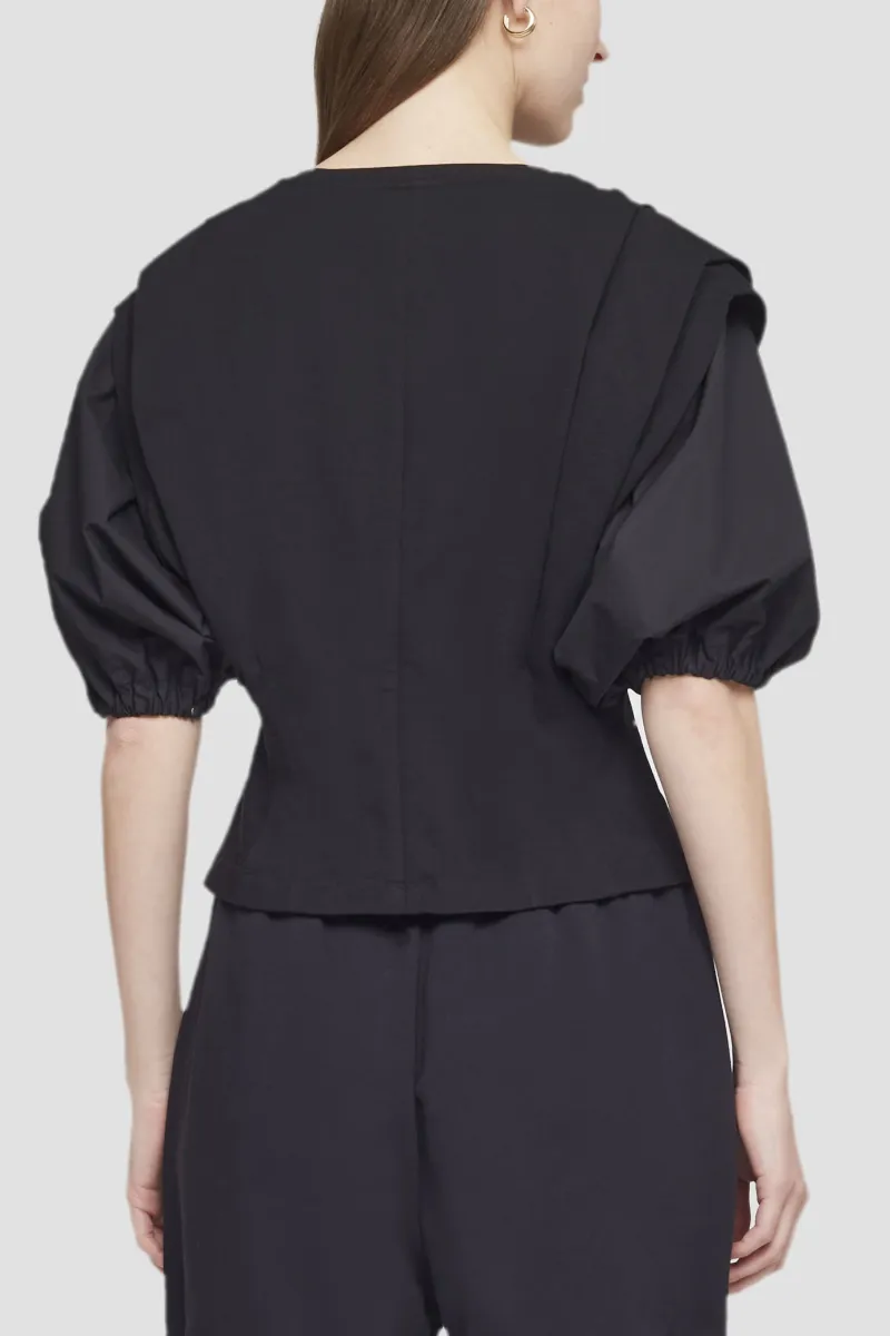 Puff Sleeve Top in black | 3.1 Phillip Lim Official Site