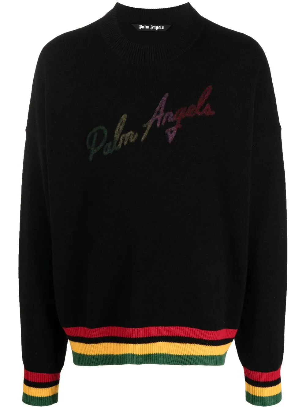 

Palm Angels suéter con detalles de rayas - Negro